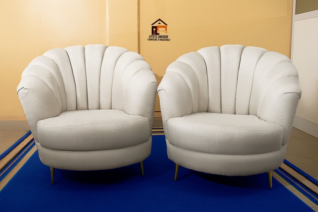 Elegant Shell-Back Armchairs